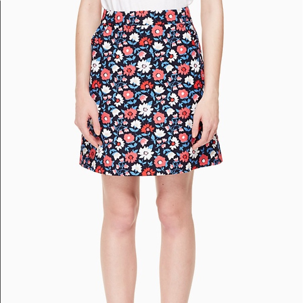 daisy jacquard a-line skirt